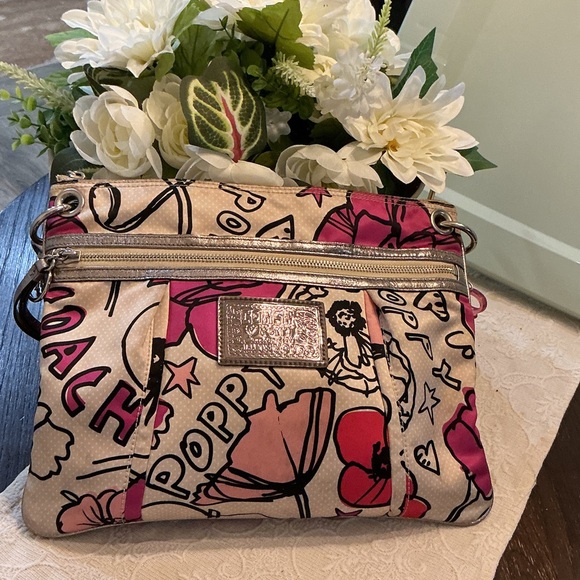Coach Poppy Petal Floral Hobo Purse - Picture 1 of 14